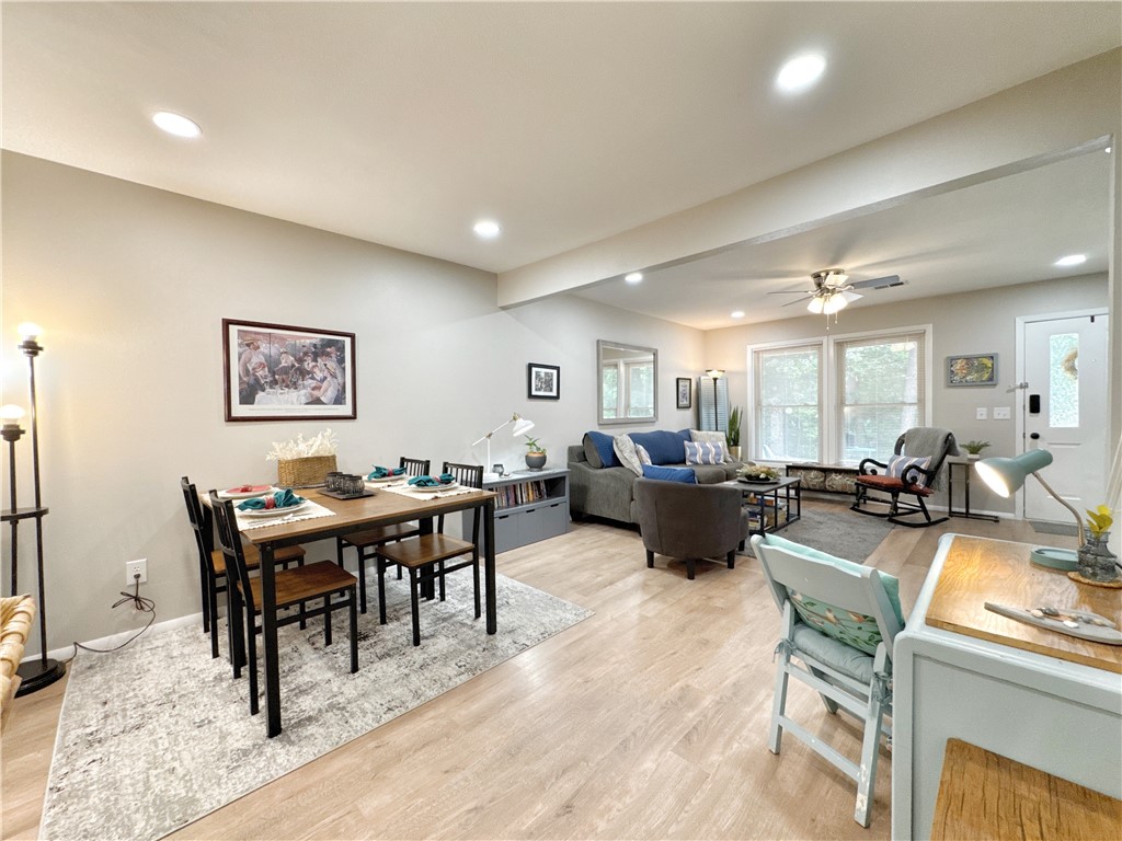 Completely Renovated Townhome in the Heart of Bella Vista!
Step into this beautifully remodeled 2-bedroom, 1.5-bath, two-story townhome where nearly everything is brand new! Enjoy peace of mind with updated plugs, switches, recessed lighting, and ceiling fans. The home also features fresh drywall and paint throughout, luxury vinyl plank flooring, and new carpet.
The kitchen has granite countertops and stainless steel appliancesāall of which convey. Bathrooms are updated with stylish matte black fixtures and feature modern electric mirrors for that extra touch of luxury.
Upstairs, a new sliding glass door opens to a private balcony off the bedroom with beautiful wooded views. The front porch also offers a peaceful spot to relax.
Located just minutes from golf courses, the country club, lakes, trails, biking, hiking, and the community pool, this townhome offers both comfort and convenience in a prime Bella Vista location.