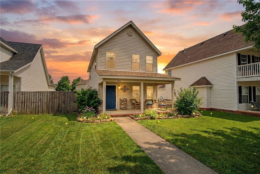 This north Fayetteville charmer checks all the boxes- location, condition, amenities, & more! Sunlight floods the east facing 3 bedroom, 2.5 bath home & fenced side yard is the perfect spot to enjoy the evenings around a fire pit. The home has had a complete update in 2020- including quartz countertops & custom built-in in the kitchen. Other upgrades: hot water heater ('23), garage door track ('24), dishwasher ('24), roof ('25), and HVAC ('25). Neighborhood includes a community pool & playground. Walkable to the Razorback Greenway, Clabber Creek Trail, Holcomb Elementary, & Gary Hampton Field. 2 mi to I49, 4 mi to UofA. Refrigerator conveys.