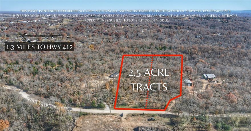 Discover this exceptional approximate 2.5-acre property offering the perfect balance of rural peace and accessibility in Siloam Springs. The tract boasts an abundance of mature, established trees for natural privacy and an idyllic setting for a custom home. A loosely paved gravel driveway is already in place. The location is ideal: secluded yet conveniently close to local amenities and town centers. Electricity is available at the street; however, the buyer is advised to independently confirm all utility availability. This 2.5-acre tract is also cross-listed and available for purchase as the full 5 acres, offering flexible options for your dream home or investment.