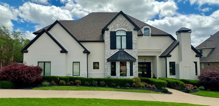 Nestled on a sprawling, tree-lined lot, this beautifully updated 4-bedroom, 3.5-bath home epitomizes modern elegance within the exclusive gated Pinnacle subdivision. Designed to harmonize style and function, the first floor boasts an open-concept living and dining area graced with soaring ceilings, abundant natural light, custom built-ins, wooden beams, and a cozy fireplace.

The chef's kitchen is a culinary dream, featuring a stunning waterfall quartz island, custom white oak cabinetry, premium appliances, and a walk-in pantry. The primary suite presents a spa-like ensuite with a double shower, soaking tub, dual vanities, an additional makeup vanity, and an expansive closet.
An office with large windows and a media room equipped with a fireplace and wine bar add to the home's allure. 

Upstairs, three spacious bedrooms and a dedicated play area/flex space offer versatility and ample storage. Enjoy ultimate privacy in the tranquil backyard, perfect for entertaining or designing a custom pool. Agent owned.