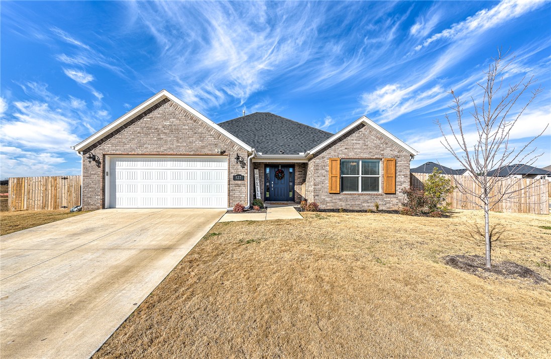 Modern style meets convenience in this East facing, one-level, nearly new home! Embrace comfort with an open layout, gas log fireplace, and stylish kitchen that's complete with honed granite counters. The split floor plan is ideal for relaxation and workspaces. Step outside to a huge, flat backyard- the perfect canvas for your outdoor dreams. Nestled in a prime location, this property offers a blend of new construction charm and established community allure. Skip the build and make this inviting home yours!