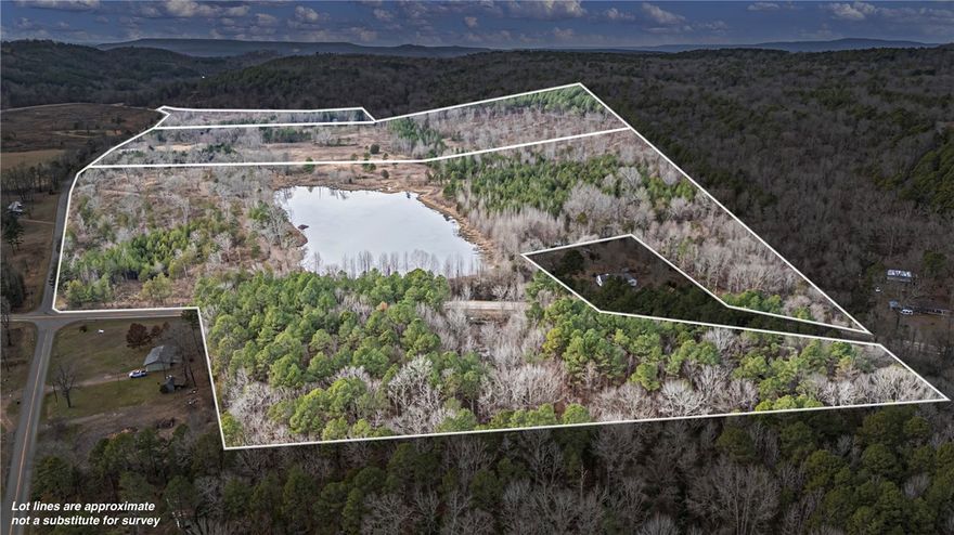 Check this tract out! Right at the intersection of SR 7 N & Booger Hollow Rd.

40 + acres North of Dover close to the Ozark National Forest? Check!

5 +/- acre Lake? Check!

Access to Public Water, Electricity & Fiber Internet?  Check!

This 40 + acre property might just have everything you've been looking for. With the pond (small lake) & endless hunting / outdoor activities on site, you may never want to leave. However, if you still need room to roam, this property is less than 15 minutes from the Ozark National Forest, Piney Creek, Mack's Pines, Long Pool Swimming Area, & downtown Dover, AR.