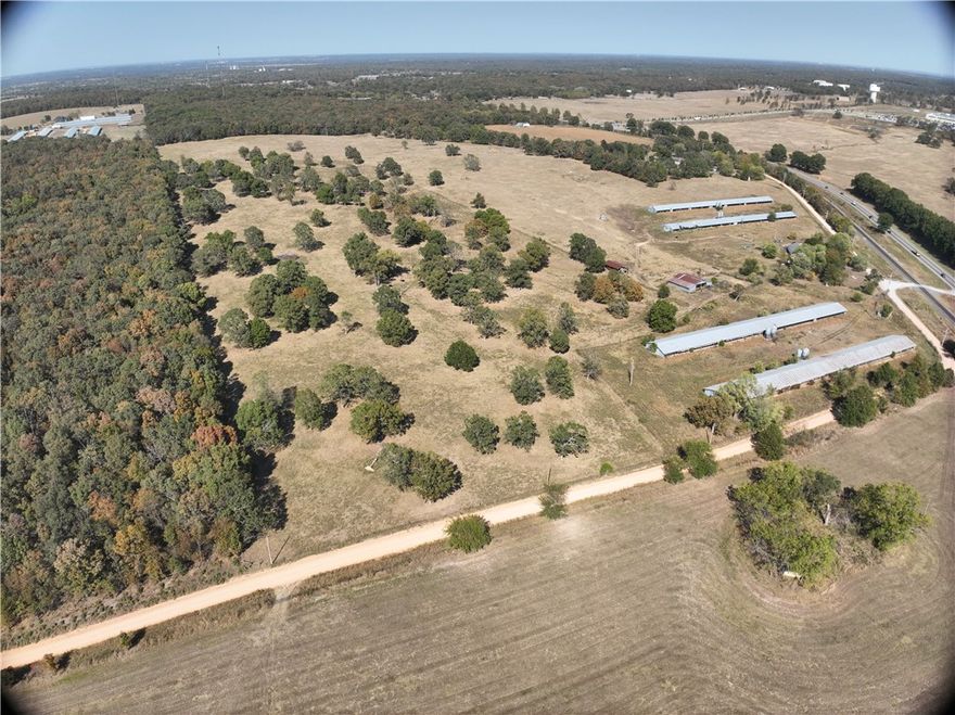This property is prime for development. Situated off of AR-59 just 18 miles West of the Walmart Home Office this sprawling 85+ acre property is composed of rolling hills and beautiful landscapes. Water and Sewer are present in the area with information available about their location upon request. This property has also undergone LIDAR mapping with 3D modeling and data creation to streamline the process for potential developers or investors which are also available on request.