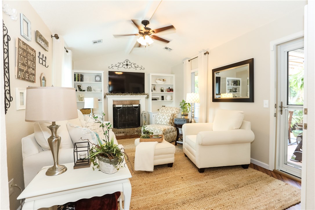 Owner has meticulously care for this home. Kitchen updated with granite, both master and guest bathroom updated 4 years ago, hot water heater new in 2016, roof replaced in 2011, HVAC gets serviced bi-annually. Master Bedroom has 2 walk in closets, fence around the yard is owned by seller. Exterior features includes gas fire pit, storage shed. You will fall in love with the house 3 bedroom, 2 full bathrooms, 2 living areas , large table space in kitchen and open floor plan