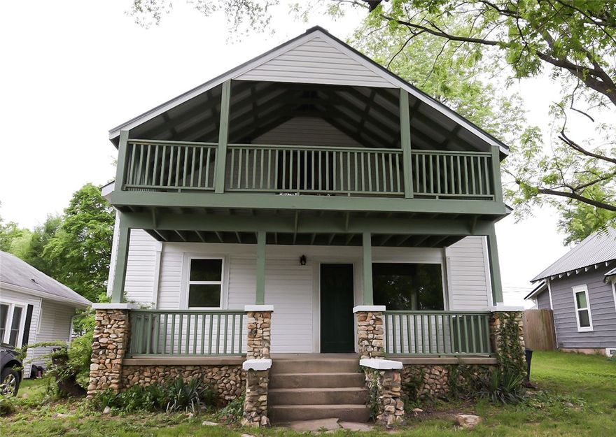 Thought to be one of the first homes built in the neighborhood, this charming property reflects the character and craftsmanship often found in mid-century construction. This 3-bedroom, 1-bath home (with one non-conforming bedroom) blends timeless charm with thoughtful updates.

Original hardwood floors add warmth, while new carpet and fresh paint provide a clean feel throughout. The kitchen features new countertops, a new dishwasher, and includes the stove and refrigerator. The bathroom has been updated with a new vanity, toilet, and shower surround.

Recent improvements include new windows, exterior doors, stair railings, and HVAC. Enjoy the inviting front porch or the covered second-story porch. Upstairs bonus room adds flexible space. Includes laundry with sink and cellar. Located on a quiet street.