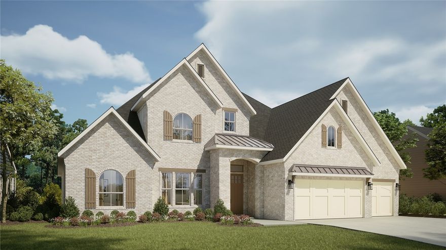 Explore the Anniston, an exquisite estate plan where thoughtful design meets luxurious comfort. As you enter through the double front doors you are greeted with a grand 2-story entrance and two bedrooms and full bath with tile to the ceiling. The first bedroom can also be used as a study, offering flexibility in the space. Off of the Owner's Retreat there is a spa-like bath with a knee-space vanity, large shower and a walk-in closet. On the opposite wing, the heart of the home unfolds. An open floor plan showcases a vaulted dining room and a huge family room with a cozy fireplace that flows right into a huge kitchen with a walk-in pantry, and spacious laundry room. Upstairs unveils another bedroom, full bath and game room, creating an ideal retreat within this architectural gem.