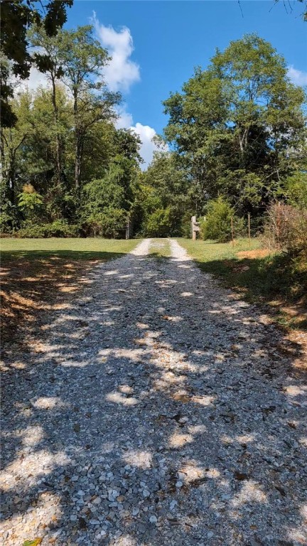 A pretty setting, where many Rose-of-Sharon blooms enhance the charm of this 2-story home w 2 bay-windows (built in 1990). Wrap-around porch and a covered back-porch are prime spots to enjoy the lawn and flower gardens. Made more private by a perimeter of woods, the house sits on 2.5 AC of level, cleared pasture which is fully fenced and cross-fenced. Spacious LR has added potential from nice custom pine paneling. To the right is a large room w bay-window, perfect for a potential formal DR in your future. Galley kitchen w a long counter has propane range, frig, DW. Half-bath w rustic paneling/tin ceiling, 2 pantries, and under-stairs storage complete the 1st floor. Wide stairway leads to upstairs MBR/BA w bay window. Another full-bath on the hall and 2 more BRs complete the 2nd level. 5 window AC units and 2 propane heaters provide heat & air. 2 outbuildings. 200 AMP service and 2 breaker panels. Potential attic storage with a plywood floor added. Add your finishing touches to this Jim Walters home.