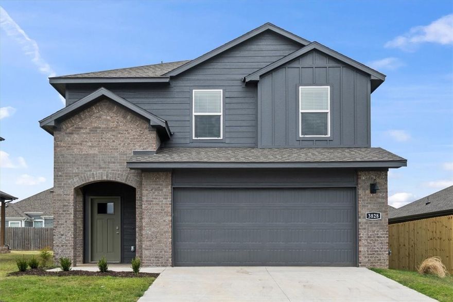 Gorgeous Garfield Plan in Nature Walk, located in Springdale. These brand-new homes will be 4-sided Brick! Living room will showcase a beautiful and modern Electric Fireplace with Poplar Mantle and a ceiling fan. These homes have LVP and Carpet. Kitchen features 36-inch cabinets, lovely appliances and quartz countertops and tile backsplash. Primary bedroom has a fabulous en suite, dual sinks, with an oversized walk-in shower with tiled walls and elongated commode. LED lighting throughout. High efficiency AC with programmable Wi-Fi thermostat. Front, side, and PARTIAL back sod only. Come find your dream home today! Taxes and Parcel TBD. Garage Door Opener!
