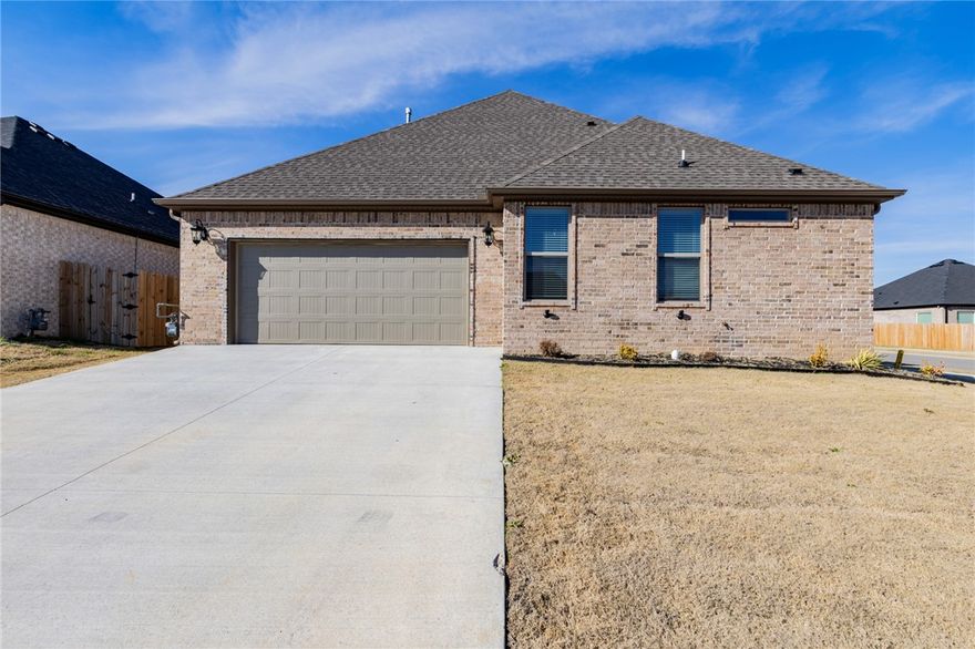 New year, new home! Welcome to this beautiful new construction home in Siloam Springs with a January 30th completion date! This thoughtfully designed 4-bed, 3-bath home offers 2,258 square feet of modern living space with quality finishes throughout. The exterior features classic brick construction, a 3 car garage, & an inviting curb appeal, while inside you’ll find luxury vinyl plank flooring, an open & functional layout, & abundant natural light. The kitchen is equipped with quartz countertops, energy star appliances, eat-in kitchen space, & ample cabinetry. Enjoy outdoor living on the patio. Don’t miss the opportunity to own this move-in-ready new construction home in a growing Siloam Springs neighborhood!