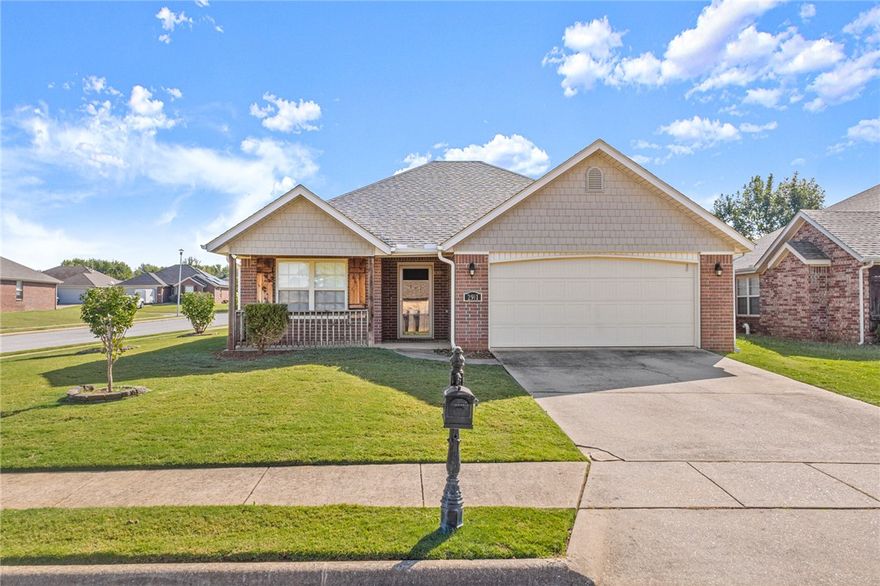 Charming one-owner home in the heart of Rogers! Built in 2009, this 3-bedroom, 2-bathroom home offers 1,497 sqft of living space on a spacious corner lot. Inside, you’ll find a bright and open layout with a living area that flows into the dining and kitchen spaces—perfect for everyday living or entertaining. The primary suite includes its own private bath, while two additional bedrooms provide plenty of space for family, guests, or a home office. The large yard offers room for gardening, play, or outdoor gatherings.

Location is a highlight—you’re within walking distance to Kirksey Middle School and the Rogers Academy of Leadership and Innovation, and less than 3 miles from Downtown Rogers, where you’ll enjoy dining, shopping, and community events. Lovingly maintained by the original owner, this home is move-in ready and waiting for its next chapter.

New Roof & Gutters in September 2024.