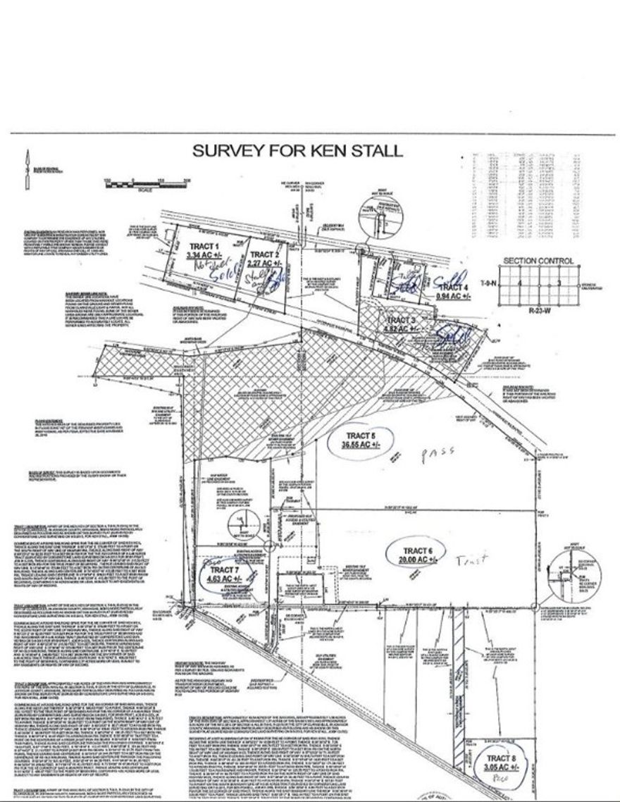 There is 64 acres in total. $50,000 per acre

We do have an old survey, all utilities, land is level, access by 2 public roads. This will be directly in front of the new data center, and around JoCo Rehab