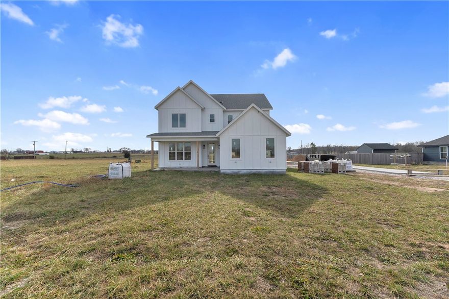 New Construction with tons of beautiful finishes, from flooring, fixtures, tiled wall shoer, back splash in kitchen, 4 spacious rooms with a guest master suite, 3 car garage, covered front porch, on one acre lot. More pics coming soon.