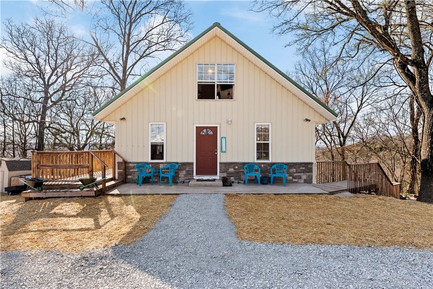 Recent Arvest appraisal values the property at $480K. Incredible views of the Ozark Mountain Terrain and privacy in the middle of over 17 acres. Expand your homestead with nominal investment!  Over 2,000 sqft in the main house. The additional structure offers over 1,000 sqft  to include the kitchen, living area, 2 bedrooms and a roughed in bathroom.  Several great building location on the acreage as well.  Multiple parcels combined, see new survey.  Motivated seller.