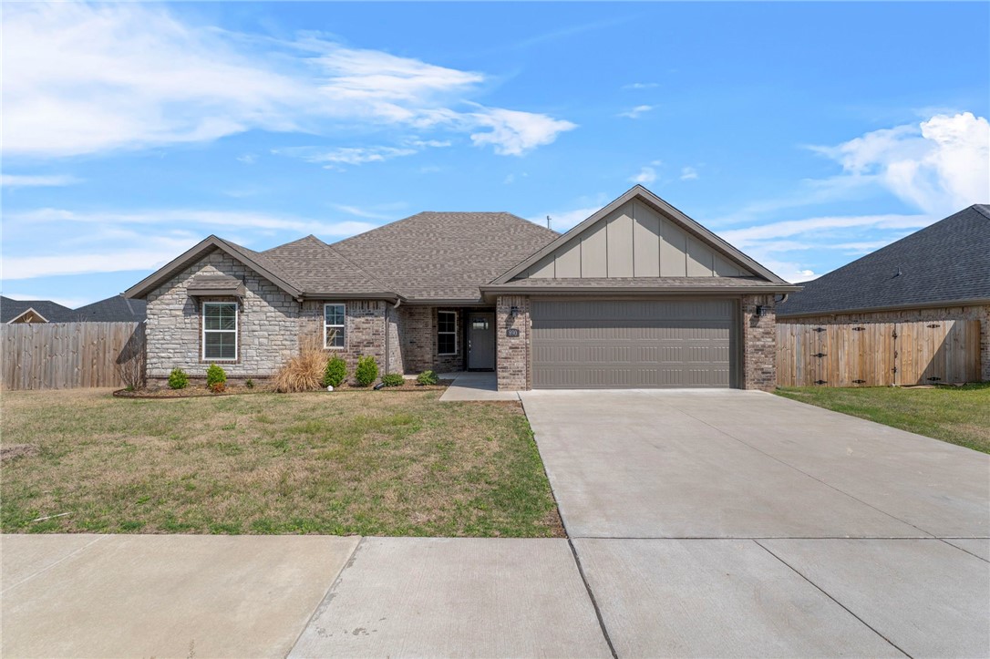 Welcome to this stunning 4-bedroom, 2-bath home, perfectly situated on a spacious corner lot. This is the only 4-bedroom resale available in this popular centrally-located subdivision. LIKE NEW! Built in 2022, this 1,852 sq ft home offers modern design, energy-efficient features and an open-concept layout ideal for comfortable living. Step inside to find a bright and airy living space with high ceilings, large windows and stylish finishes throughout. The kitchen boasts sleek countertops, stainless steel appliances, and a generous island perfect for entertaining. The primary suite is a private retreat with en-suite bathroom and a walk-in closet. Three additional bedrooms provide plenty of space for family, guests, or a home office. Outside, enjoy the oversized yard and expansive covered patio, perfect for outdoor activities, gardening, or relaxing. With its prime location on a corner lot, this home offers extra privacy and curb appeal. Don't miss this opportunity to own a like-new home in a desirable neighborhood!