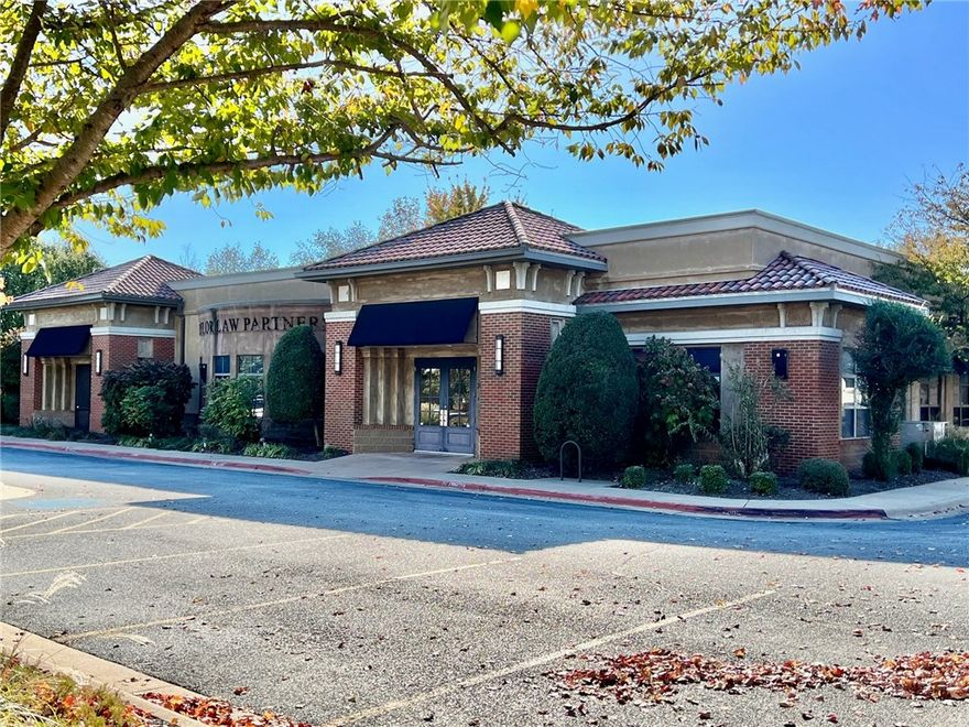 Prime Office Building is available in Fayetteville's core, currently used as a Law Office. Situated across from the top-performing Washington Regional Medical Center, ensuring collaboration and convenience. Features 15 large offices, reception desk, waiting area, 2 conference rooms, versatile open style workstations, and large file & copy room. The property benefits from direct I-49 access and proximity to Razorback Greenway. Located in the thriving CMN Fayetteville Business Park. No future leases.