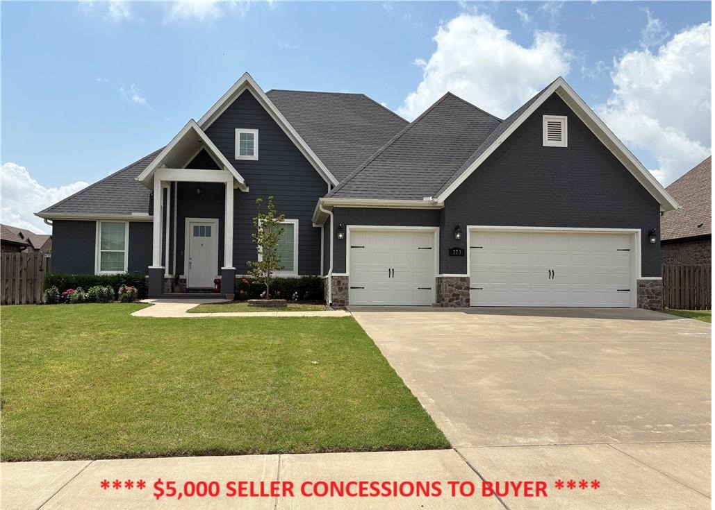 $5K Seller Concessions to Buyer! Hard to find 5 bedroom with 4 full bathrooms and media/bonus room less than a mile to Har Ber High School in sought after Tuscany! Downstairs has a formal dining and living room, 5th bedroom or office, full bath, Master Suite, kitchen with lots of storage, 5 burner gas cooktop & breakfast area that is open to the family room. Family room has a floor to ceiling gas log rock fireplace with built-ins on the sides. The laundry room, a large closet under the stairs for storage and 2 more bedrooms connected by a large bathroom with double sinks complete the downstairs. Upstairs you will find another full bathroom, large media/bonus room, another bedroom & walk-in closet and 2 separate attic storage spaces with full size doors for even more storage space. This wonderful neighborhood with low turnover includes a clubhouse, 2 pools, playground and basketball court. Other amenities include 3 car garage, central vac, sprinkler system and SS appliances. Agent owned. New roof coming soon!