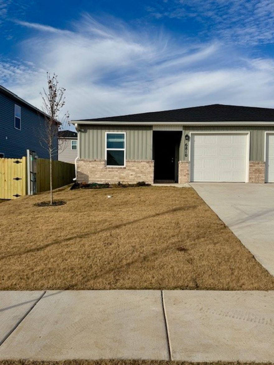 Come check out this brand new construction duplex, right in the heart of a beautiful community! This modern property has a spacious open floor plan and a stunning master suite!  This 3 bed, 2 bath includes all appliances. Don't miss out!