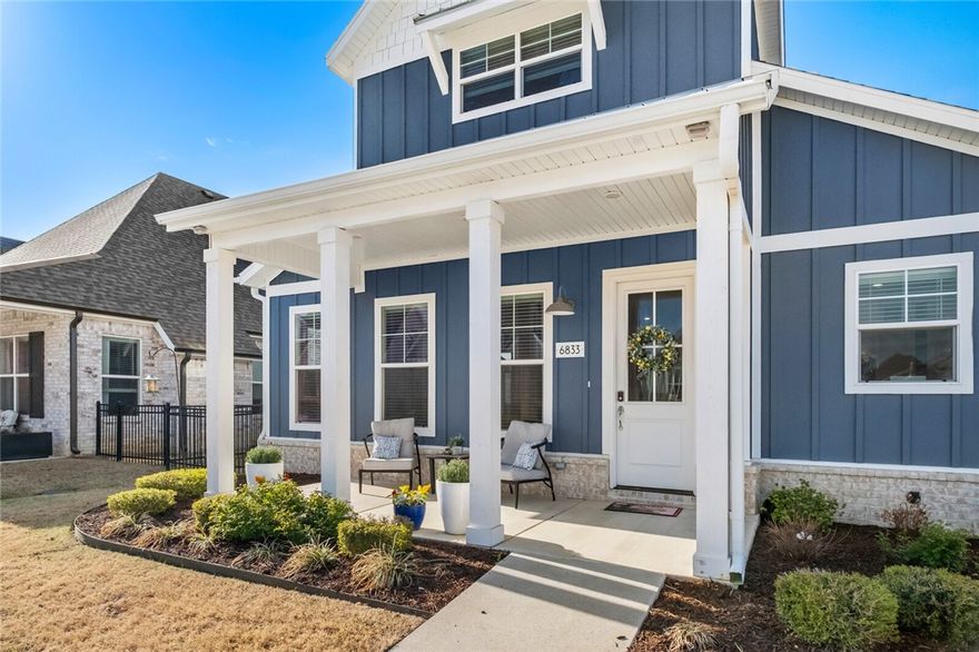 Immaculate newer-construction cottage-style home in a beautifully maintained community! This 3 bed, 2.5 bath gem features an office, spacious 2-car garage, and oversized bedrooms filled with natural light. Enjoy elegant quartz countertops, modern finishes, and a covered patio perfect for relaxing or entertaining. The HOA takes care of all exterior yard, landscaping, and irrigation maintenance, so you can enjoy low-maintenance living. Community amenities include a sparkling pool, clubhouse, and direct access to the 120-acre Shaw Family Park with trails, ball fields, dog park, playgrounds, fishing ponds, and more. This home combines style, comfort, and convenience in one perfect package!