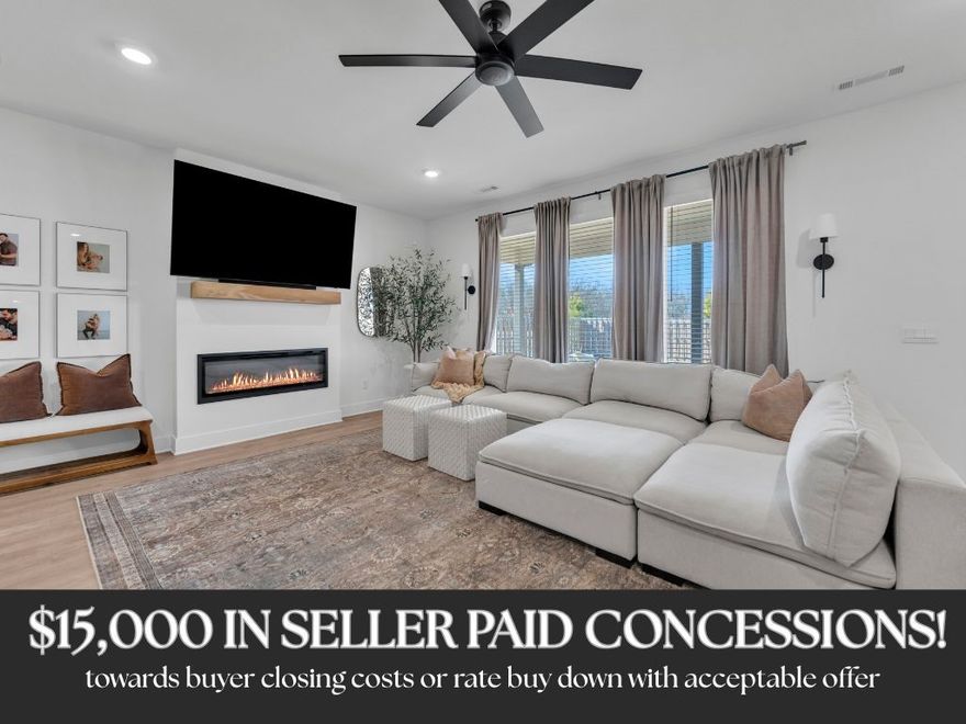 SELLERS WILL PAY UP TO $15,000 IN BUYER'S CLOSING COSTS OR RATE BUY DOWNS! Barely lived-in new construction built in 2024 and ready for new owners. Better than new with wood floors throughout, upgraded designer light fixtures, and custom built-in cabinetry in the laundry room. Conveniently located near Pea Ridge schools, I-49, and the Walmart Home Office.