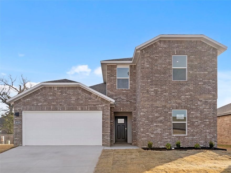 Marvelous Midland plan in The Element, in beautiful Fayetteville, AR! This home offers 4 bedrooms and 3 bathrooms! Upon entering, you’ll find a spacious living room and kitchen with a dining room! The kitchen features beautiful quartz countertops, a gas range, and pantry. The primary bedroom and ensuite are located on the first floor. The primary bath features quartz countertops with double sinks and a walk-in shower! Upstairs, you’ll find a game room, perfect for entertaining along with bedrooms 3 & 4 with another full bathroom! Each home will have LVP flooring throughout the first floor, with carpeted stairs and carpet in all upstairs living areas. Upstairs wet areas will have LVP flooring. The exterior will feature brick and Hardie® siding per plan and a covered patio per plan. The programmable thermostat allows you to effortlessly control your environment with the touch of a button. Landscape package! Garage Door opener! Taxes and parcel number TBD.