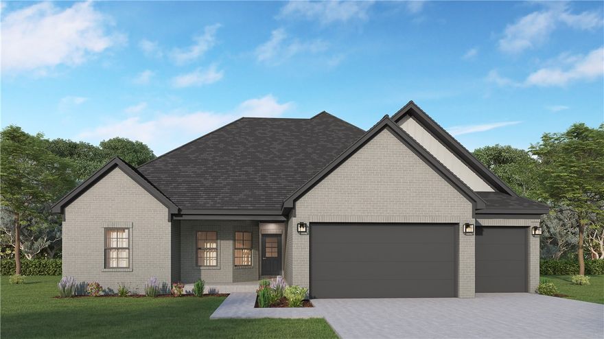 TO BE BUILT. Perfect time for you to pick out finishes! Discover the "Cambridge" plan, ideally situated close to the Pea Ridge High School and trails! Just 15 minutes from the new Walmart Campus! This beautiful home features 4 spacious bedrooms / 2.5 baths and a split floor plan. Enjoy the flexibility of a 3-car garage and the elegance of custom cabinets throughout. The kitchen includes a gas range and a huge island perfect for gatherings. Step out to the covered patio for outdoor relaxation and entertaining. $3,500 in buyer's closing costs from the builder's preferred lender. Schedule your showing today!