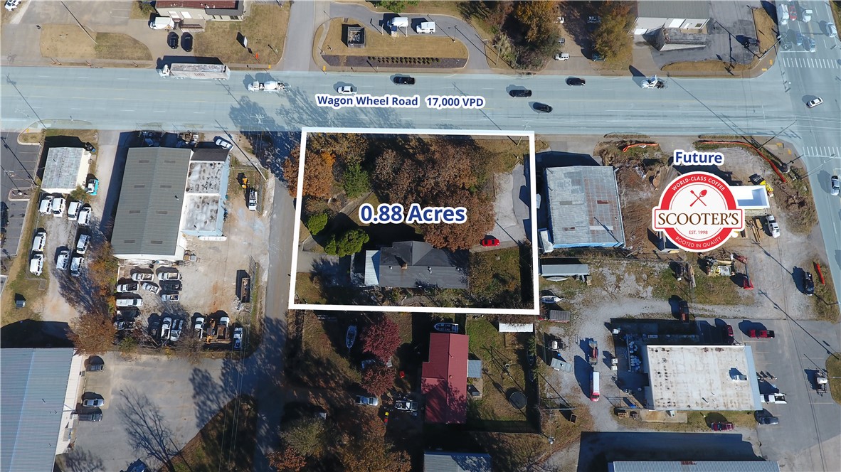 Land for sale near the Wagon Wheel and N Thompson Street intersection (Highway 71B) in Springdale, Arkansas. Property has Wagon Wheel Road frontage with a traffic count of 17,000 cars per day, ideal for retail, office and service uses. Dense residential neighborhoods surround the property and is in a path of growth with future Northern Bypass spanning from Interstate 49 east and west to Highway 412.