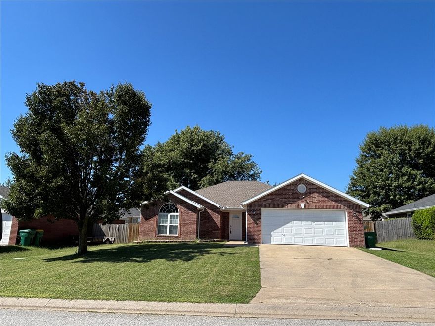 Pristine single family home located just minutes from schools, shopping, and dining. Spacious 3 bedroom 2 bath home with a 2 car garage offers LVP flooring throughout, granite countertops, cozy corner gas fire place, & oversized eat in kitchen with pantry. Large primary bedroom. The on-suite features dual vanities and closets. Enjoy entertaining in the inviting and spacious fenced back yard with patio area.