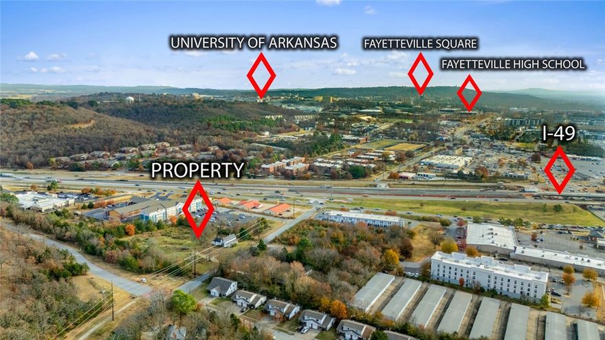 Prime 2-acre C2 development opportunity directly adjoining Centennial Mountain Bike Park, one of Fayetteville’s premier outdoor tourism destinations with 228+ acres of world-class cyclo-cross and mountain biking trails. Surrounded by rapid commercial expansion, including national-brand hotels, multifamily communities, restaurants, and self-storage, making it ideal for large-scale commercial growth. With immediate proximity to I-49 and positioned in one of Fayetteville’s fastest-growing corridors, this property is perfectly suited for hotel development, branded extended-stay concepts, multifamily housing, or mixed-use project capitalizing on strong year-round visitor traffic. Direct trail access creates a unique value proposition for hospitality and residential developers seeking to move to NWA’ outdoor recreation economy. Property includes a historic structure (“The Old Tharp Place,” circa 1844), offering optional restoration potential or integration into a creative development plan.
Please reference MLS 1329059