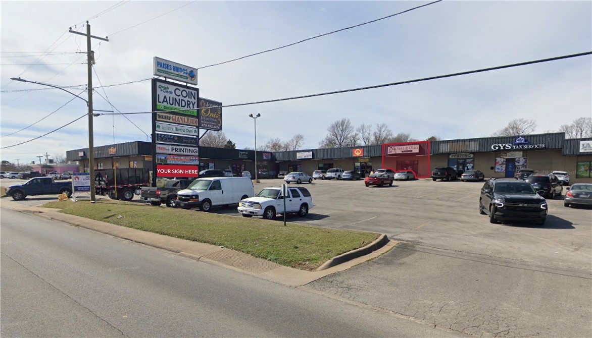 Open floor plan with one bathroom. Great location with frontage on HWY 71B. Excellent visibility and Ample parking. Signage opportunity. Available Now