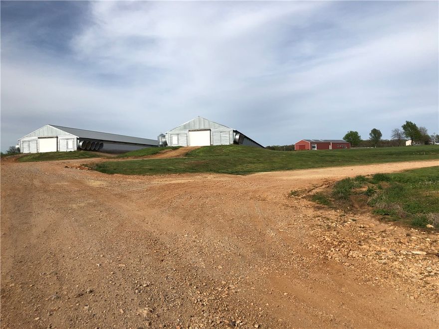 Cleanest and largest breeder hen farm for sale in the region! Gross income from Simmons Foods averages $400,000 annually. 30 acres, comfortable and updated brick home, nice single wide mobile, shop with living quarters, 55x295 stacking shed built in 2018, new nest pads in 2016 and new stainless steel cabling in 2017 - this farm is ready for new ownership. Show up with $250,000 down and acceptable credit and let's get you into modern contract farming. And when you're done with work, take a swim in the pool