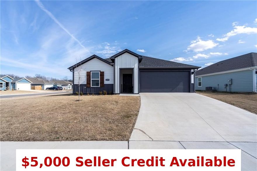 Completed in July 2024, this 4 Bed 2 Bath home offers a spacious open floor plan designed for both everyday living and entertaining. The oversized bedrooms provide generous space and flexibility, while the light-filled living area flows seamlessly into the kitchen and dining spaces. The kitchen features granite countertops, stainless steel appliances, 36” cabinets with crown molding, pantry, and LED lighting throughout. Luxury vinyl plank flooring runs through the main living areas, adding both style and durability. Recent upgrades include a new roof & gutters installed August 2025, new screened in patio, blinds, and privacy-fenced backyard — perfect for pets, play, or relaxing outdoors. Refrigerator, washer, and dryer all convey, making this home truly move-in ready. The exterior offers four sided Hardie siding, covered front porch, screened in patio & a desirable corner lot in a subdivision with cul-de-sac streets. Owners are only selling because of relocating for work out of state. This is a must see!!