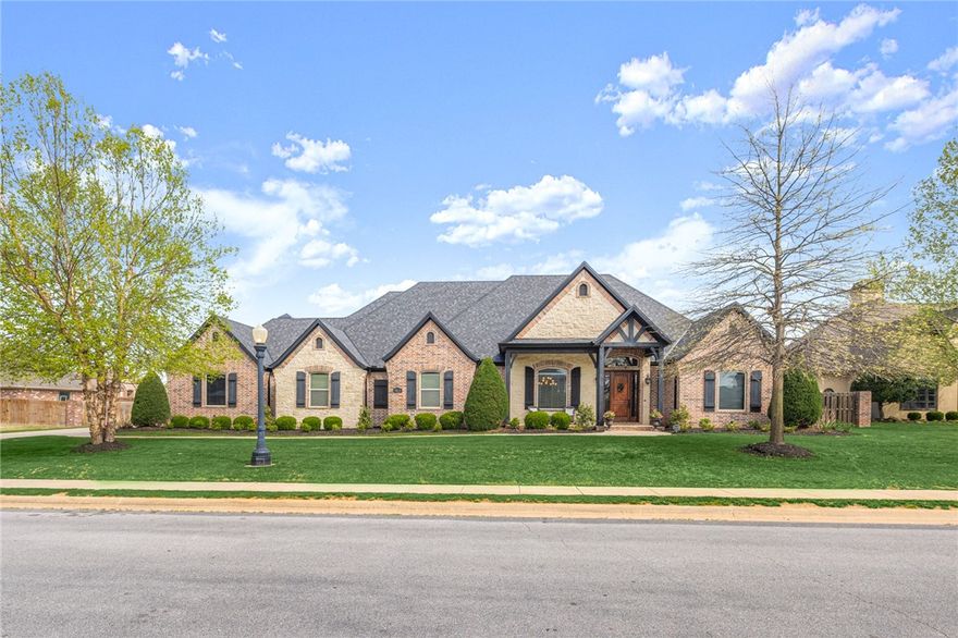Luxury awaits inside this 5bdrm, 5 1/2 bath, 5 car garage home situated on 0.8+ acres in gated, St Valery Downs. This perfect floorplan is complete w/ master suite, 3 addl bdrms + dedicated office all on main level. An entertainers dream w/ kitchen, living room & formal dining all open to one another, along w/ a second living room/den just steps away, complete w/ cozy fireplace & wet bar. The backyard is an oasis of its own w/ pool, hot tub, outdoor kitchen & fireplace bordered by privacy trees making it feel secluded. And, there's more! Upstairs is the 5th bdrm/bath plus bonus/flex space, currently being used as home gym, having its own entrance from garage, making it a great mother-n-law/au par suite. New roof, gutters, garage doors & pool liner. This home is luxury & perfection all packaged in one!