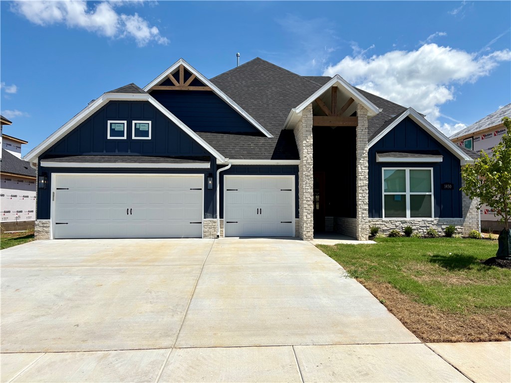 Diamond Estates in Centerton offers prime access to Bentonvilleās West High School Campus, nearby schools, and top amenities including a pool, clubhouse, basketball court, and pond. Residents enjoy close proximity to state-of-the-art schools, medical facilities, shopping, entertainment, Downtown Bentonville, and Walmartās Home Office. Welcome to the Sage planāa spacious and well-designed two-story home offering 2,929 sq ft of living space. This 4-bedroom, 3.5-bathroom layout includes two bedrooms and a game room upstairs, while the main level features one secondary bedroom and a private primary suite with direct access to the utility room for added convenience. The open-concept living area flows seamlessly into a thoughtfully designed kitchen, complete with a breakfast nook, double island, and an expansive walk-in pantry making it a standout space for cooking and gathering. Additional highlights include a covered back patio with a convenient storage room and a three-car garage.