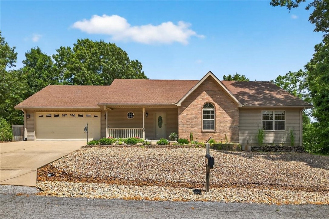 This home has numerous quality features,
impeccably maintained, well built, 2 large bdrs, plus
a large office/second living area, can easily be
transformed to a 3rd bdr with the existing closet
frame, cathedral ceilings, crown molding,
hardwood floors, accent lighting, no carpet, no popcorn ceilings, propane fireplace, hard surface countertops,
newer appliances, a well-designed kitchen, large
covered deck, garage expanded by an additional 75 sf, low maintenance
landscape, extra attic insulation, basement storage, 3bdr septic, sited on a
a beautiful, quiet, welcoming cul-de-sac with easy
access to the Tunnel Vision Bike path and 9min to Branchwood Rec Center & or I-49 Bypass.
A neighbor owns the lot directly across the street. Per the seller, all other lots except one lot at the end of the street are not buildable. Roof replaced in 2020.
The buyer has the option to purchase the adjacent .35 acre lot.
This home is move-in ready, a great investment to add your own touches