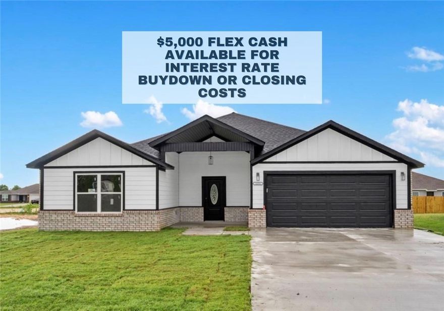 Welcome to this new construction home offering 2,173 sq ft, 3 bedrooms, and 2 bathrooms of comfortable living space. Featuring a bright, open layout, this home includes a spacious living area, modern kitchen, and well-sized bedrooms. Located in the fastest-growing area of the city! Seller will offer $5,000 worth of incentives to buyer