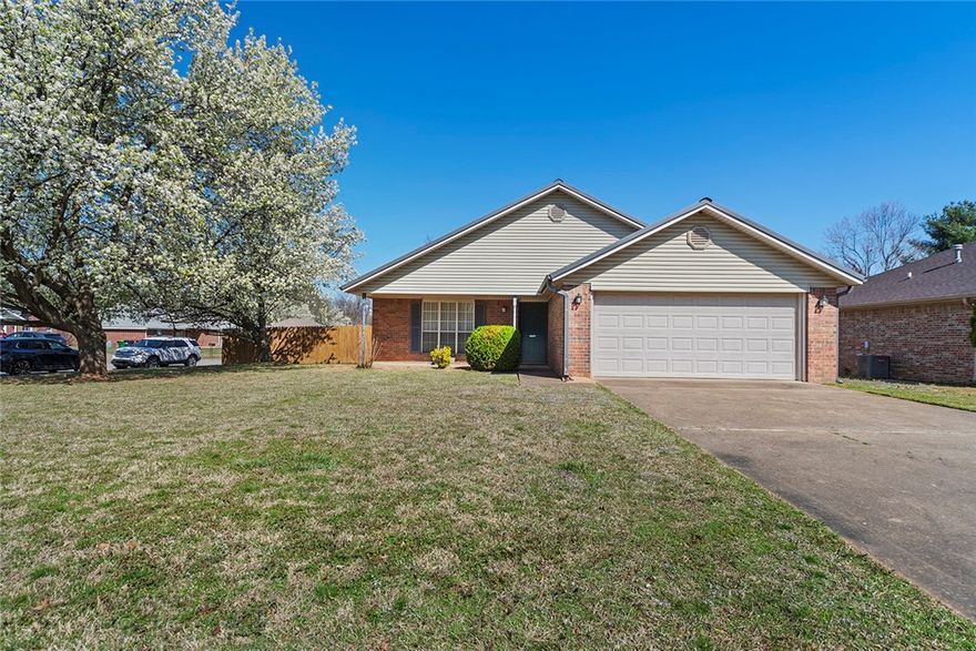 Corner lot with curb appeal, close to schools, privacy fenced backyard, covered deck, 2-car garage, metal roof (saves on insurance, heating & air).  Meticulously maintained one-owner home is located on a quiet cul-de-sac in the heart of Northwest Arkansas.  Furniture could be available with an option to buy.