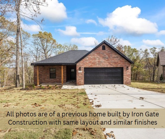 Come enjoy Bella Vista and all of its beautiful amenities in a NEW home. Good sized lot located on a quiet cul-de-sac just 1.5 miles in either direction to the Highlands Clubhouse for a round of golf or a sandwich at the Pub, and to the Branchwood Rec Center for their fitness center, indoor pool and pickleball! Home's interior features an open layout with a large granite island, stainless steel appliances, and a pantry. LVP flooring throughout. Dedicated laundry room. Hot Water recirculation system. Covered deck overlooking the backyard. Builder offers a TWO YEAR warranty. Also, ask about other Bella Vista locations coming up from this builder! *All photos - interior and exterior - are of a previous home built by Iron Gate Construction with same layout and similar finishes.*