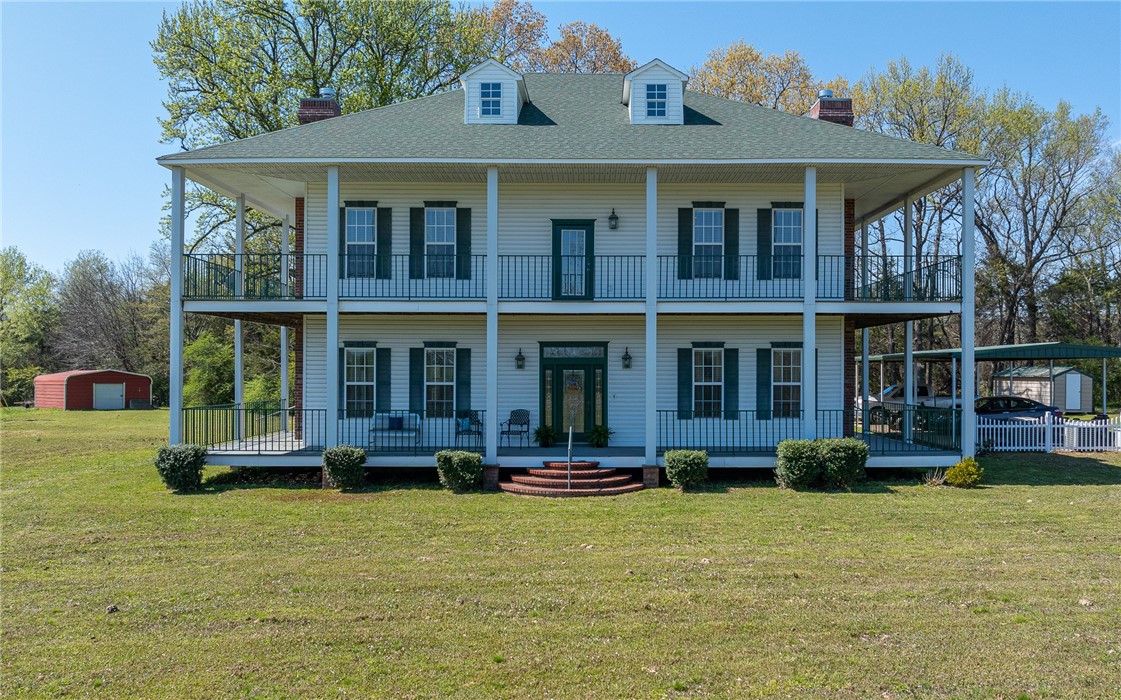 Welcome to this charming Colonial style home nestled on 6.07 acres in a prime location. You'll be greeted by elegant wood floors, tall ceilings with indirect lighting, two cozy fireplaces perfect for chilly evenings, and exquisite crown molding throughout. With 5 bedrooms and 3 1/2 baths, there's plenty of space for the whole family, and a versatile bonus room as a multifunctional space for other needs. The large office features a fireplace and built-ins, a spacious kitchen with granite countertops, stainless steel appliances, and the option for a gas range. A Generac generator is wired into the house and recent upgrades include two new hot water heaters, ensuring ample hot water for daily needs. The master bathroom is a luxurious retreat with a whirlpool tub, walk-in shower, and his and her sinks, complemented by a spacious walk-in closet. The roof was replaced in 2018, providing durability and energy efficiency. This listing has also undergone a pre-inspection, offering buyers confidence in the home's condition.
