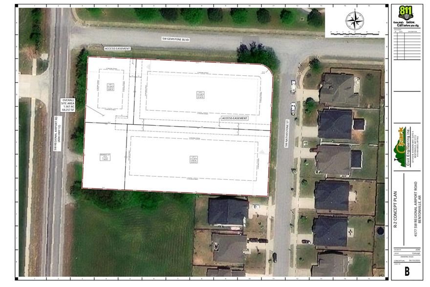 This property stands out for its flexibility—whether you're thinking commercial, residential, business in the front & residential in the back, or multifamily, the options are wide open in a high-growth corridor Just minutes from XNA Airport, the Walmart Distribution Center, and Downtown Bentonville, it's ideally situated in a fast-growing area surrounded by neighborhoods, apartments, and warehouses. Zoned agriculture; all development plans and sewer tap access must be confirmed with the city. This is a rare chance to shape a space that fits your vision. House has NO Value, Not Livable, property is sold as-is. Preliminary design layouts for the property are attached.