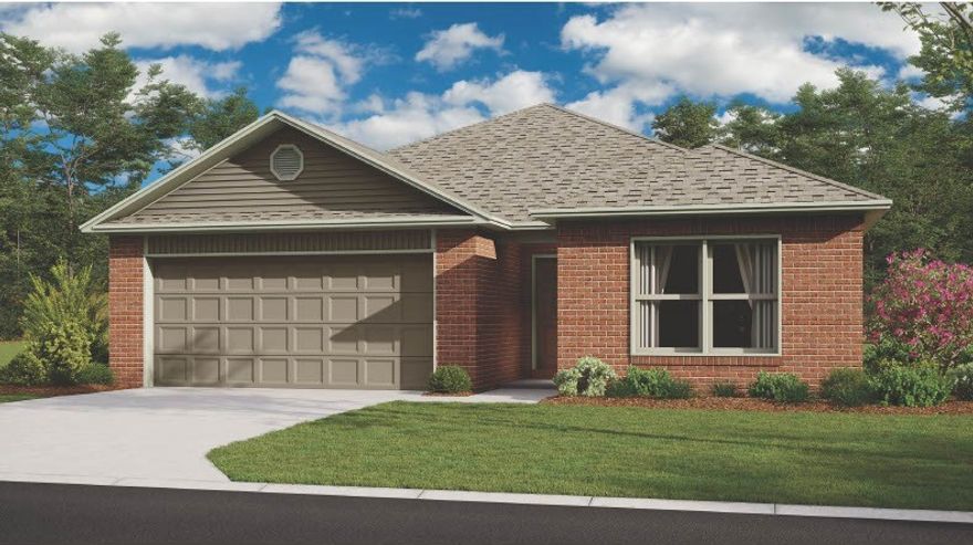 The beautiful Taylor plan is packed with curb appeal with its charming covered front entry and inviting front yard landscaping. This open concept home features a split floor plan with 3 bedrooms, 2 bathrooms, a spacious master suite with his and her closets, and a marvelous kitchen fully equipped with energy-efficient appliances and a spacious laundry just off the garage. Learn more about this home today! *Photos are of similar model.