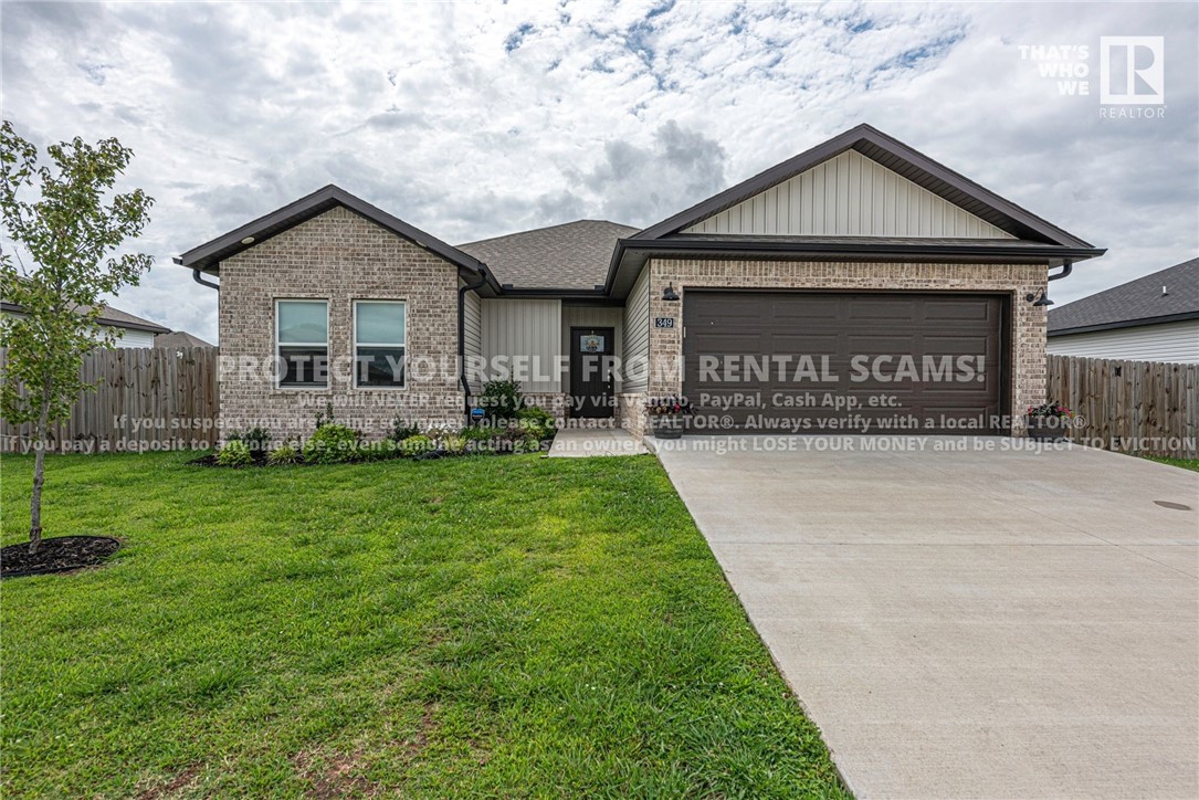 AVAILABLE NOW! Check out this stunning 3 bedroom 2 bathroom home located just minutes away from trails, parks, schools, and a short drive from the University of Arkansas! This home features a spacious living room, luxury vinyl plank flooring, ceiling fans, walk in closet, double sink vanity with granite countertops in primary bathroom, and a large fenced in backyard! No Cats. *Must wear shoe coverings that are provided by front door**Tenant is responsible for all utilities and lawn care/maintenance.