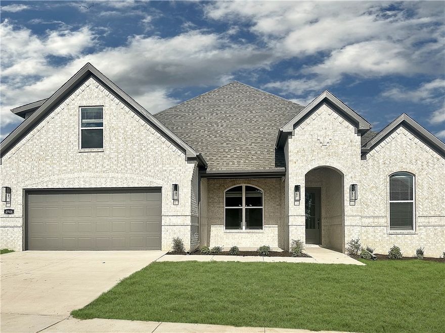 Sold before print! The Captivating Cooper Bonus plan in Hughmount, located in Fayetteville, Arkansas! The Cooper Bonus plan has 2600 square feet with 4 bedrooms, 3 baths. Use the 4th BR as a Study! This plan also includes a game room on the second floor! Game room area has a full bath and a Walk-in closet so this can be used as an extra bedroom! These brand-new homes boast 4-sided brick and LVP flooring. Upon entering, you will find a spacious living area featuring a gas fireplace with a poplar mantle. The kitchen will have 42-inch cabinets, lovely appliances and quartz countertops and tile backsplash. The Primary bedroom has a fabulous en-suite, dual sinks, with a walk-in shower with tiled walls and a soaking tub! These homes feature LED lighting throughout, and a high efficiency AC with programmable Wi-Fi thermostat. Come find your dream home today! Taxes and Parcel TBD. The Community of Hughmount has a pool, neighborhood playground, and park!! Association fees for management and amenities!