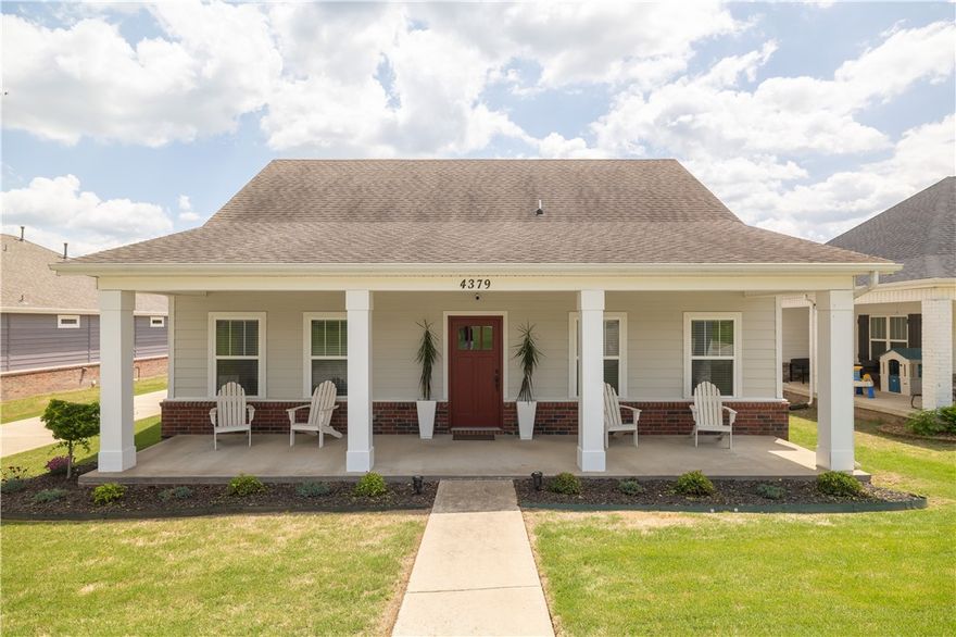 Welcome to Creekside! Where your home is quite literally, creekside!

This home has been immaculately maintained and updated. From the moment you arrive on the large welcoming front porch you will fall in love with this home, situated on over 1/3 of an acre with all appliances included!

Inside you will find a large eat in kitchen with granite countertops, pantry, gas fireplace, large primary suite with separate tub and shower, gigantic laundry/utility room, engineered hardwood floor and tile throughout with brand new carpet in all bedrooms.

Through the French doors that lead to the backyard, you will find a large carport leading to an attached 2 car garage and a fenced in backyard. The property backs up to POA property that is POA maintained and leads to a creek. Creek is accessible from the home and flows year round. A slice of serenity unmatched and unheard of in the middle of Fayetteville!

A private road in front of the home provides easy access to the home and as a buffer from the main road.
