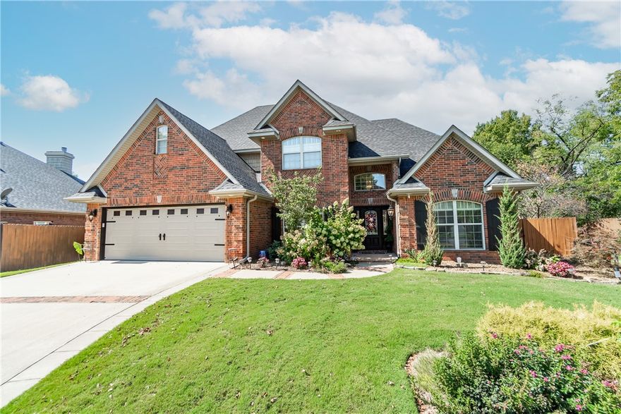 You will love this home as soon as you enter the inviting entryway. This home has many custom features, such as crown molding in almost every room, high ceilings, and beautiful built-ins. The front office has a walk-in closet and can be used as another bedroom. The master bedroom has an electric log fireplace and a master bathroom with a custom walk-in shower and a jetted tub. The family room has a gas-log fireplace and an exposed beam ceiling. The kitchen has custom cabinets with granite counter tops and a large island for extra storage. You can host your guests in the formal dining room or have a quiet dinner in the eat-in kitchen. The upper level has three bedrooms with large closets and a spacious open sitting area for games or entertainment. The outdoor living space is amazing, with an in-ground gunite pool, a covered back patio, and a gazebo. You can enjoy the pool and the patio with your family and friends. Don't miss this opportunity to own this wonderful home.