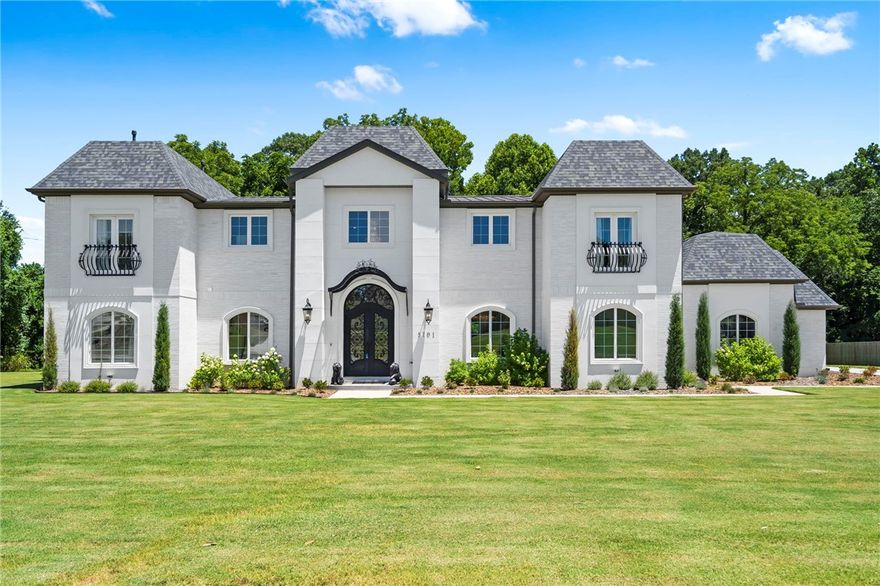 Stunning One Acre Estate built in 2022 located in newly developed Haxton Estates Subdivision in Bentonville. This one of a kind home offers 4 spacious bedrooms, main suite and office located on first level. 3 bedrooms, bonus room, office nook, and second laundry room upstairs. This French Provincial home is sure to impress with the modern glam finishes and clean white walls with soaring ceilings. Opulent chandeliers throughout. Nestled in one of NWA's fastest growing areas along W Pleasant Grove Rd. and just a few blocks away from Bentonville's newest Evening Star Elementary School. Close to the Wal-Mart AMP, Pinnacle Hills Promenade, Restaurants and the Top Golf! Can't beat this location! Schedule your showing today!