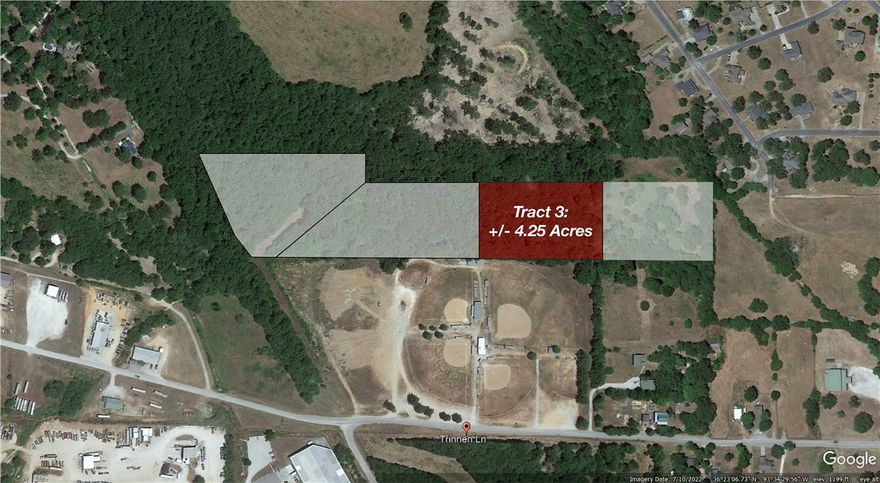 +/- 4.25 acres with outstanding development potential! Build your dream home with plenty of privacy! Located behind A.L. Carter Ballpark, off Trinnen Lane, which connects to Highway 21, providing easy access to surrounding towns. Electric and Sewer are available on site with water available at the street. An access easement is located off Trinnen Lane. Conveniently situated approx. 1.4 miles from Berryville High School and 1.2 miles to the Carroll County Fairgrounds.