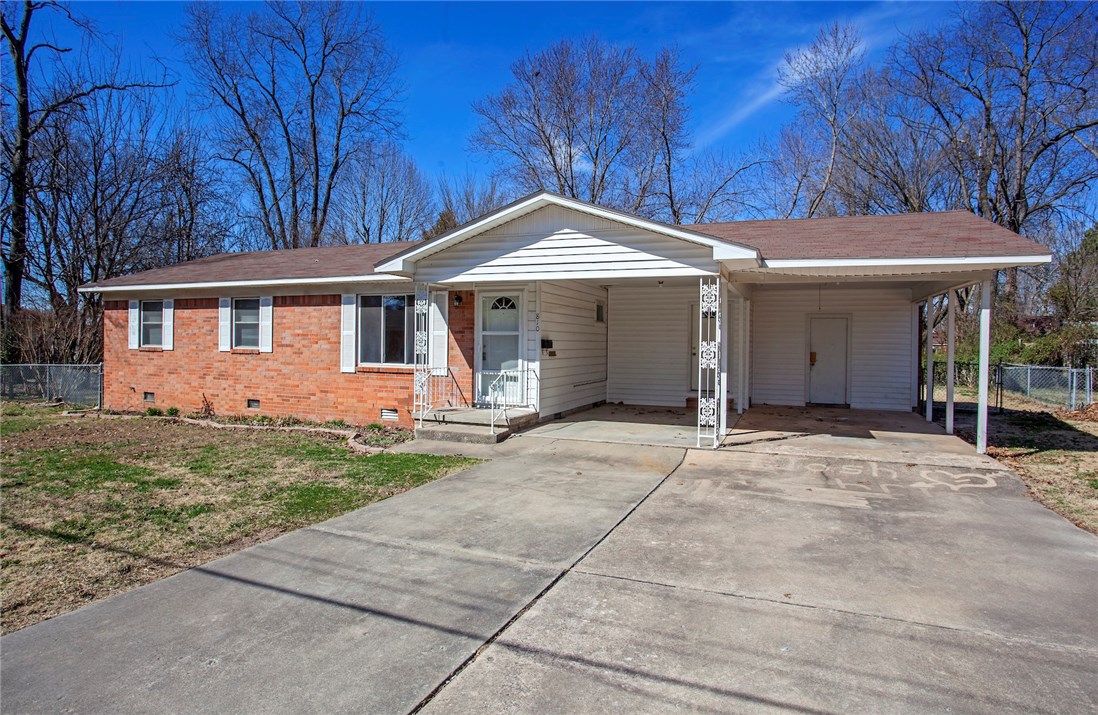 Awesome location close to everything!!! This 3 bed 2 bath home has hard wood flooring in main living area carpet in bedrooms, lots of storage, screened in back patio area, fenced yard, large utility room, 2 car carport on cul-de-sac. Refrigerator included.