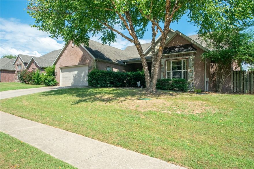 Welcome to your next home! This beautifully maintained 3-bedroom, 2-bathroom property offers the perfect blend of comfort, functionality, and convenience. Located in a quiet, no-thru-traffic neighborhood, with no HOA, you’ll enjoy peace and privacy while staying close to everything NWA has to offer. This home is located 1 mile from the Razorback Greenway, 12 minutes to Top Golf/AMP/Promenade, 17 minutes to Downtown Bentonville, and 22 minutes to Downtown Fayetteville.

Inside, you’ll find a bright, open layout with plenty of natural light, hardwood floors, and cozy carpet. Each bedroom features a walk-in closet. The flex room is perfect for a home office, playroom, or even formal dining. The spacious kitchen comes equipped with a brand new sink and dishwasher, plus ample cabinet and counter space. Other features include a fireplace, a fenced in back yard, a central vacuum, and a sprinkler system.

Schedule your showing today! Your perfect home awaits you.