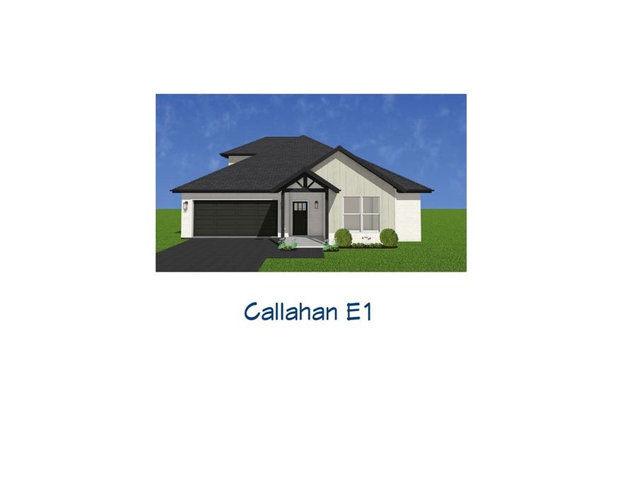 Introducing the Callahan Plan Elevation 1, an exceptional new construction home designed with both comfort and functionality in mind. The heart of the home features an open-concept living area highlighted by a cozy gas fireplace. The kitchen is a true standout, with abundant counter space, a gas range with a vented hood, and a large walk-in pantry to keep everything organized and within reach. The primary suite is designed as a private retreat, complete with a spacious walk-in closet and a conveniently located laundry room attached. Two additional bedrooms on the main level provide flexibility for family, guests, or a home office. Upstairs, you’ll find a versatile bedroom/bonus room along with a full bathroom. Step outside to enjoy the large covered back porch, perfect for entertaining or unwinding while taking in the outdoors. Blinds, gutters, and fence included. Preferred lender credit is available. Semi-custom! Choose your finishes now!