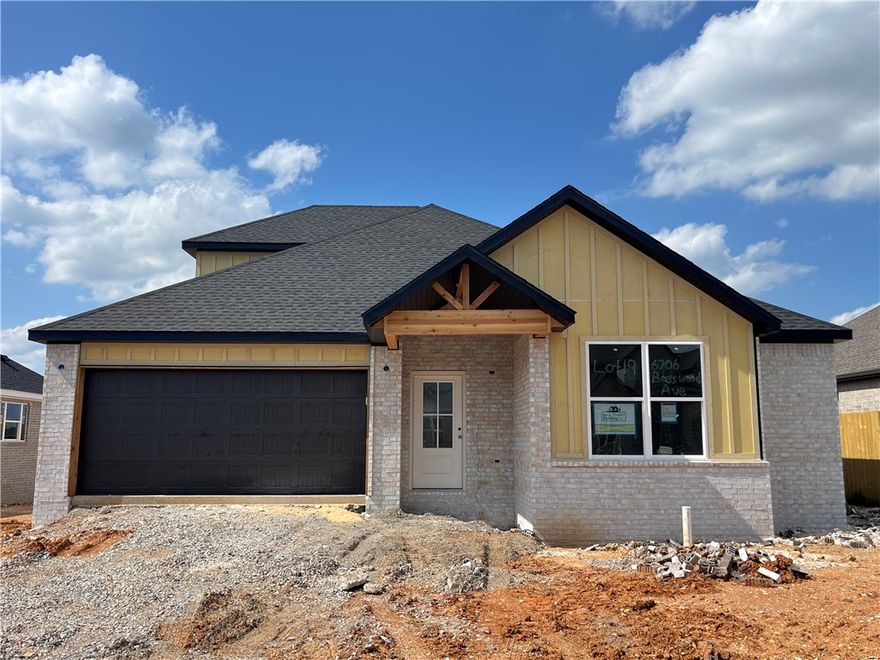 Introducing the Callahan Plan Elevation 1, an exceptional new construction home designed with both comfort and functionality in mind. The heart of the home features an open-concept living area highlighted by a cozy gas fireplace. The kitchen is a true standout, with abundant counter space, a gas range with a vented hood, and a large walk-in pantry to keep everything organized and within reach. The primary suite is designed as a private retreat, complete with a spacious walk-in closet and a conveniently located laundry room attached. Two additional bedrooms on the main level provide flexibility for family, guests, or a home office. Upstairs, you’ll find a versatile bedroom/bonus room along with a full bathroom. Step outside to enjoy the large covered back porch, perfect for entertaining or unwinding while taking in the outdoors. Blinds, gutters, and fence included. Preferred lender credit is available. Semi-custom! Choose your finishes now!